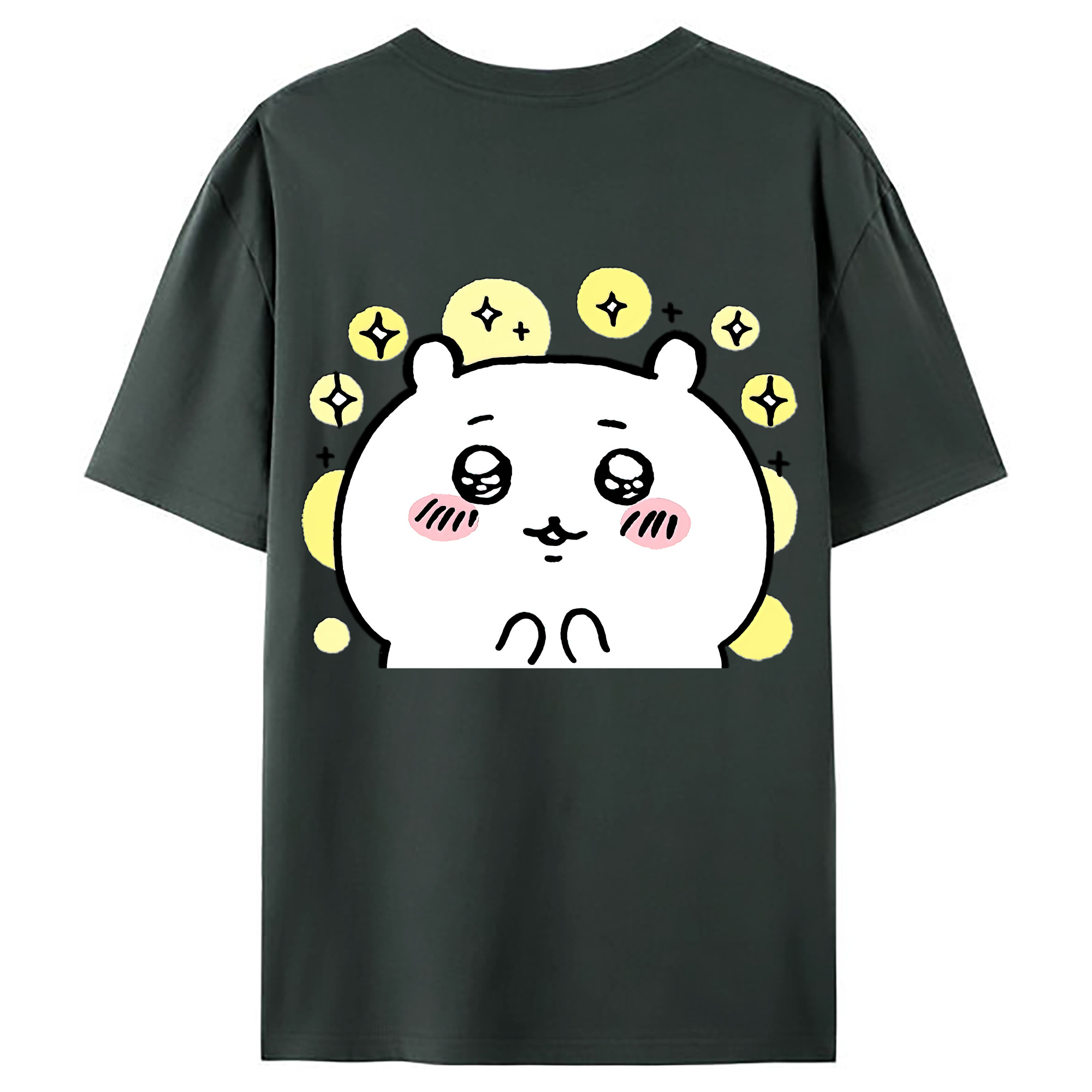 （画像用） ちいかわ ちいかわ Chii-kawa chiikawa 綿100％ メンズ半袖Tシャツ（バックプリント） 通気性